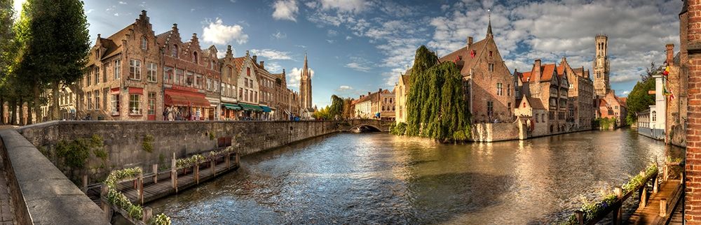 Main canal in Bruges-Belgium